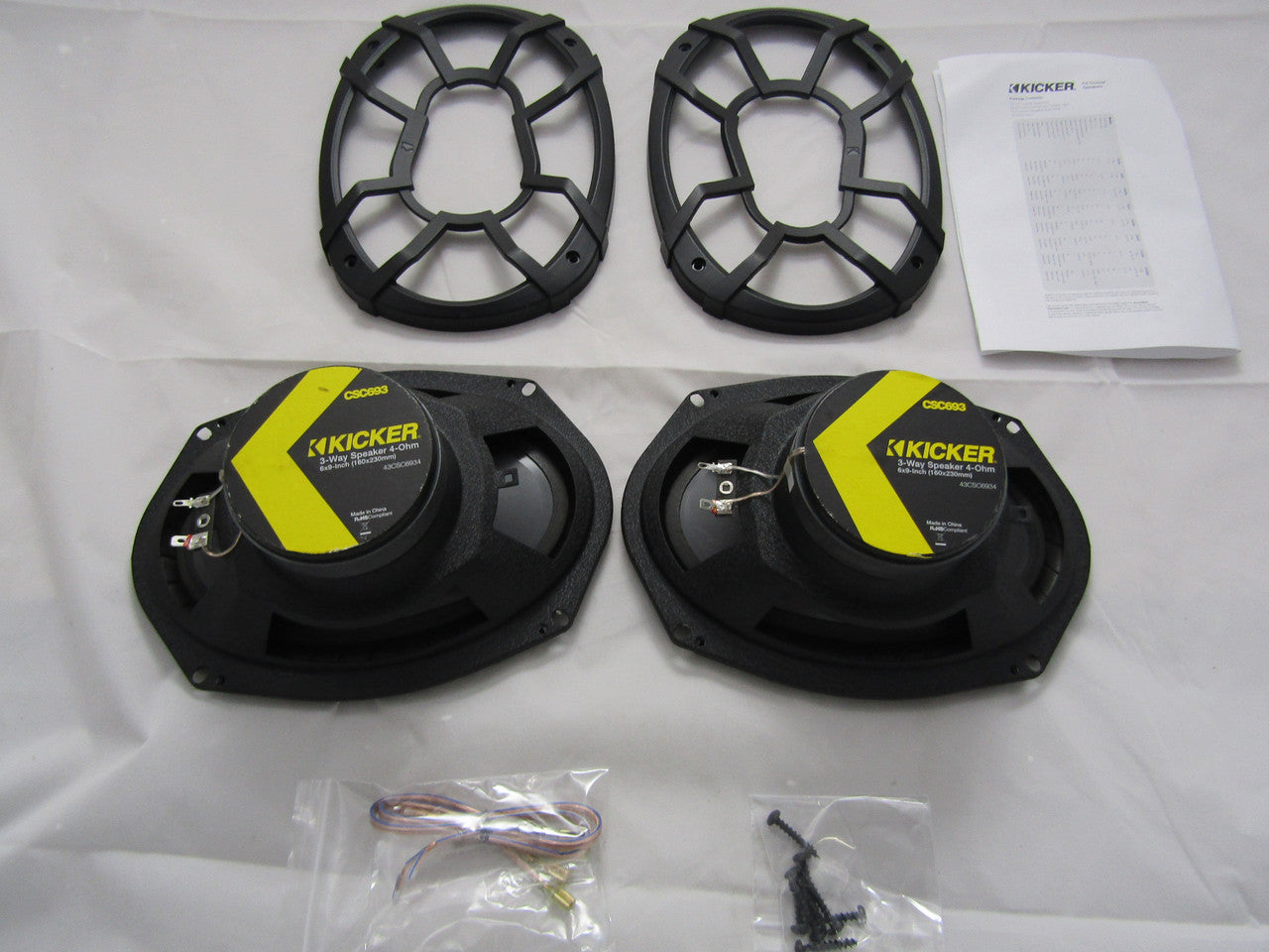 Kicker 43CSC6934 CSC693 6x9 3-Way Speaker Pair VG