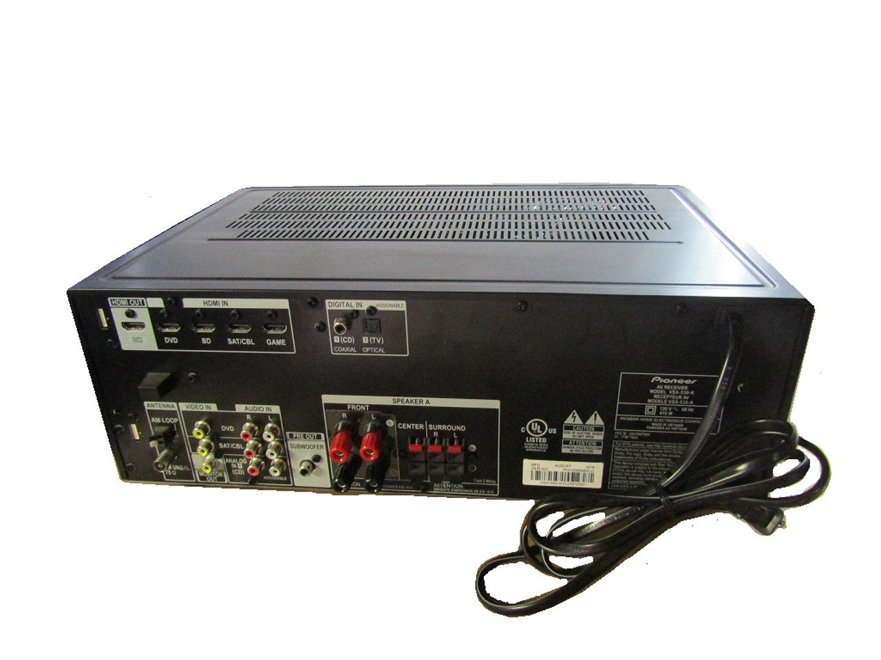 Pioneer VSX-530-K is a 5.1-channel home theater receiver Black LN