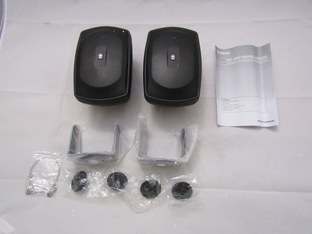 Yamaha NS-AW190BL 2-Way Indoor/Outdoor Speakers (Pair, Black) LN