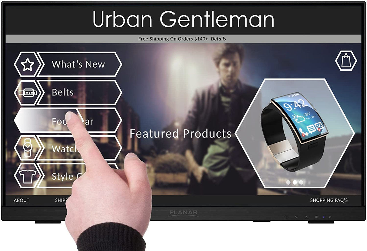 Planar Helium PCT2235 Touch Screen 22" LED LCD Full HD Resolution Monitor with Helium Stand Black