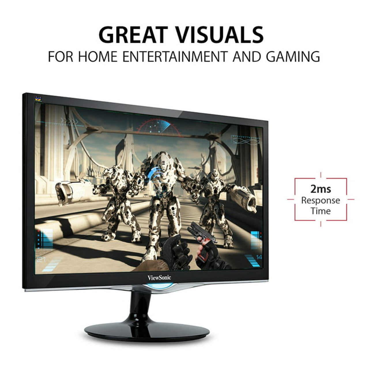 ViewSonic VX2252MH 22 Inch 2ms 60Hz 1080p Gaming Monitor with HDMI DVI and VGA Inputs