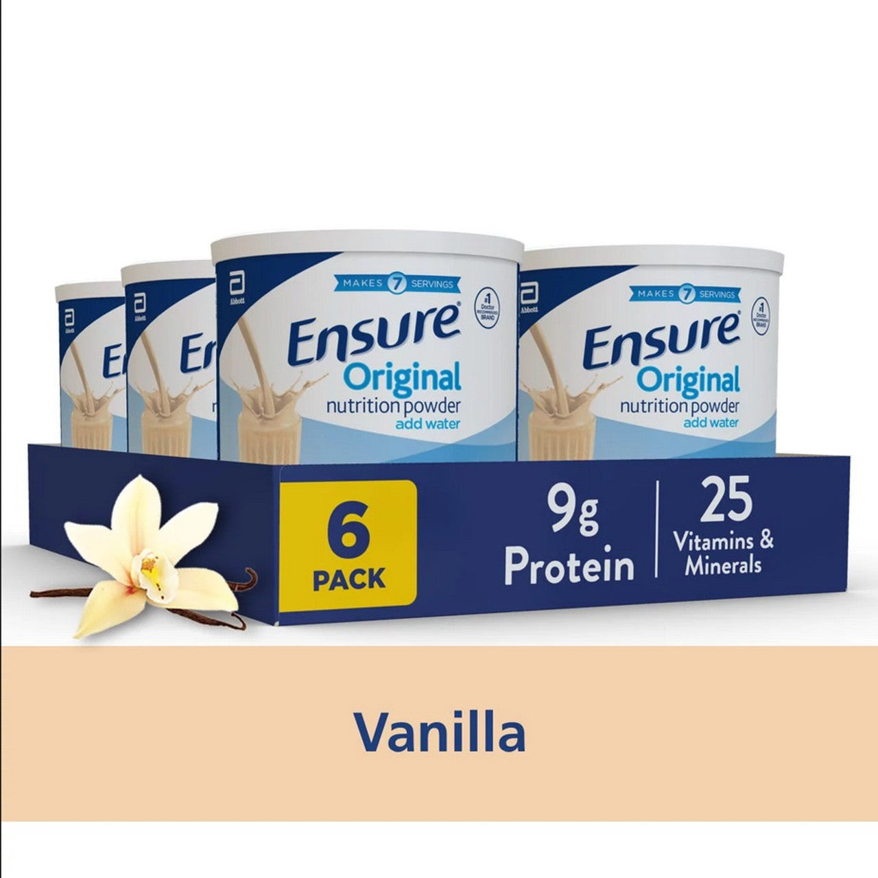 Ensure Original Nutrition Powder, with Nutrients to Support Immune System Health, Vanilla, 14 oz, 6 Count