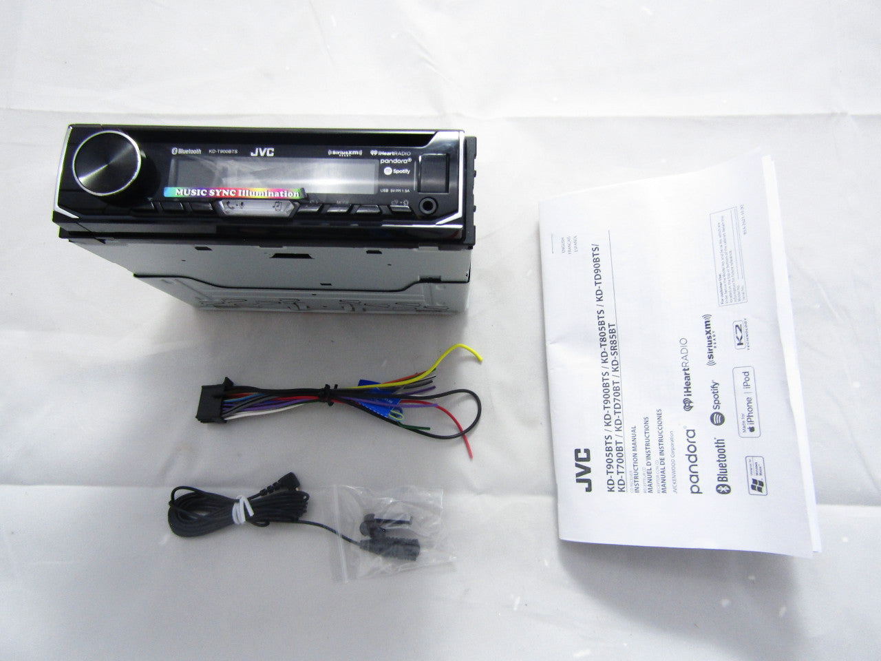 JVC KD-T900BTS In-Dash CD Receiver Built-in Bluetooth Satellite Radio-Ready with Detachable Faceplate VG