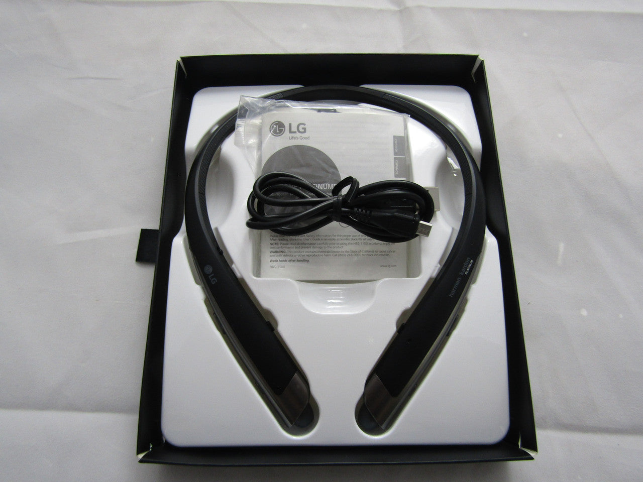 LG TONE PLATINUM HBS-1100 - Premium Wireless Stereo Headset  Black LN