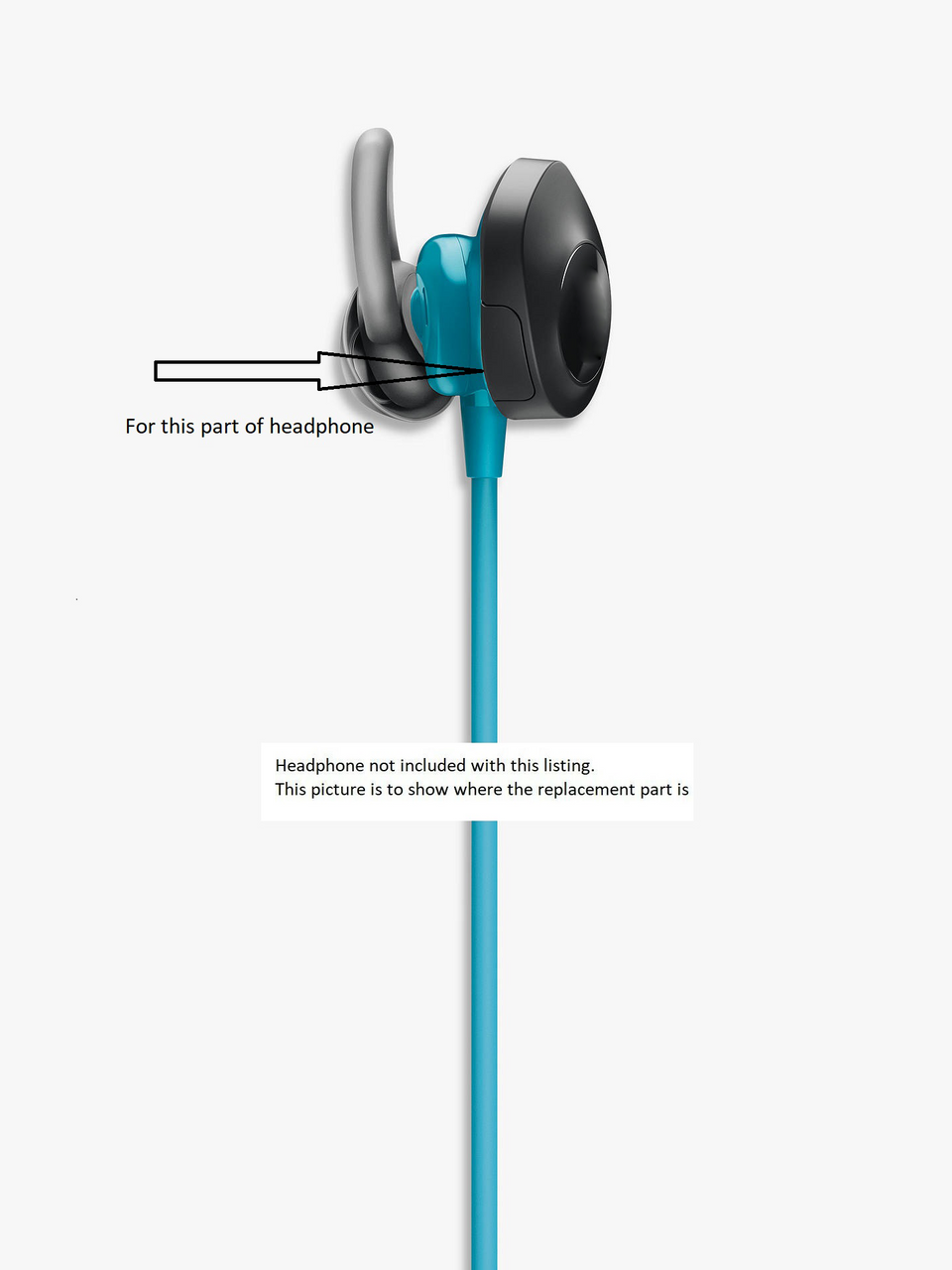 Genuine Bose SoundSport Wireless Charger Cover Aqua Blue Black