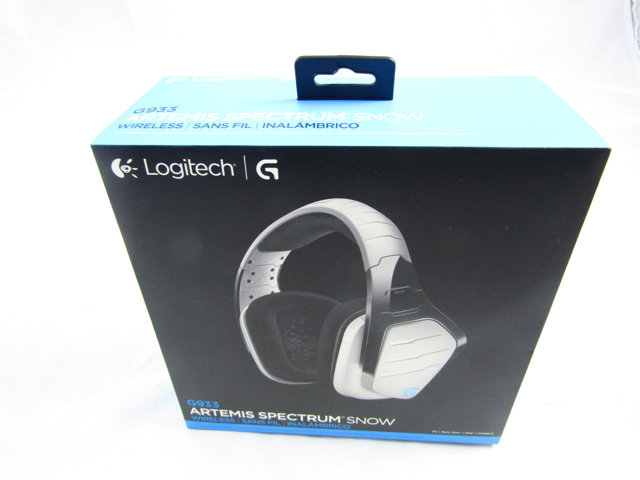 Logitech G933 Artemis Spectrum, Wireless RGB 7.1 Dolby and DTS Headphone Surround Sound Gaming Headset, White LN