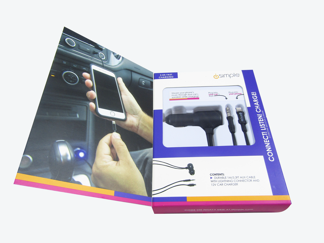 iSimple - :ISMJ85BG Vehicle Charger - Black.