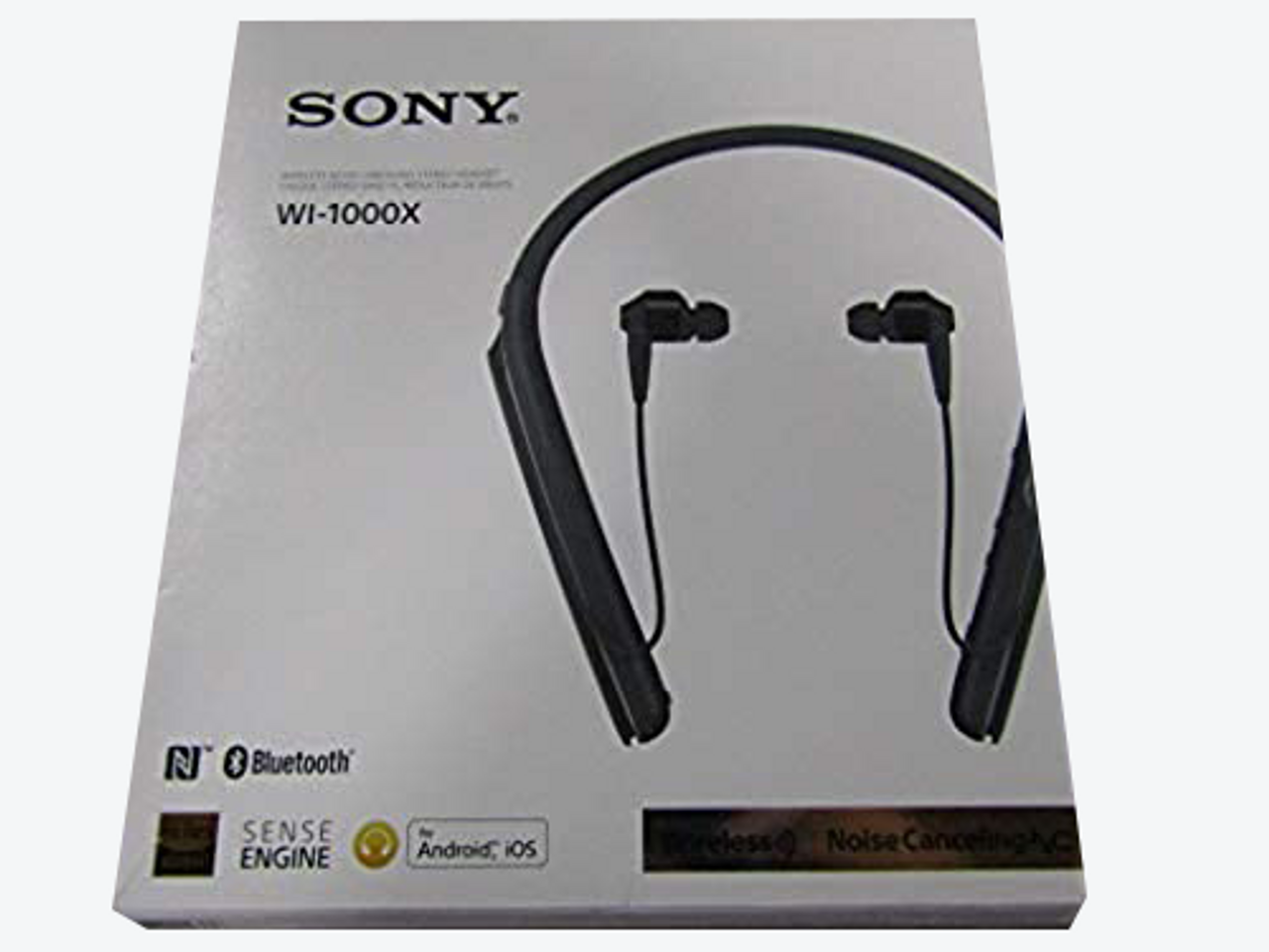 Sony Premium Noise Cancelling Wireless Behind-Neck in Ear Headphones - Black (WI1000X/B)