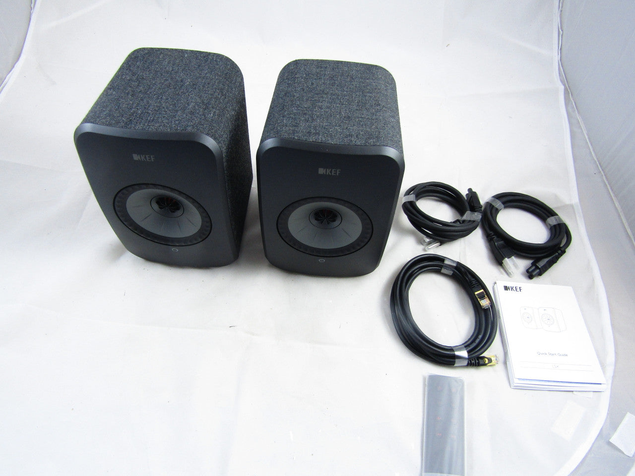 KEF LSX Wireless Music System (Black, Pair) LN