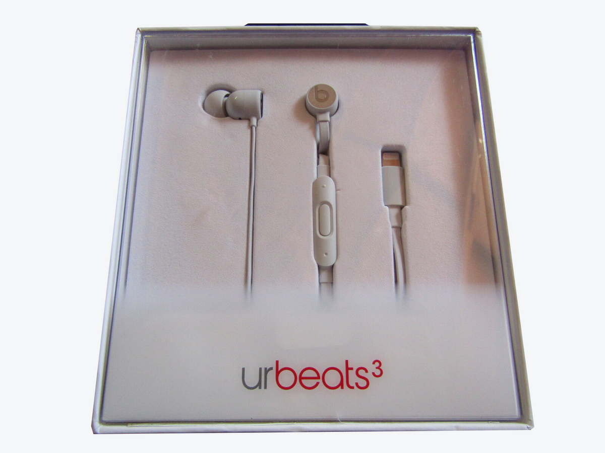 Beats by Dr. Dre urBeats3 Earphones Lightning Connector Matte Silver MR2F2LLA/A LN