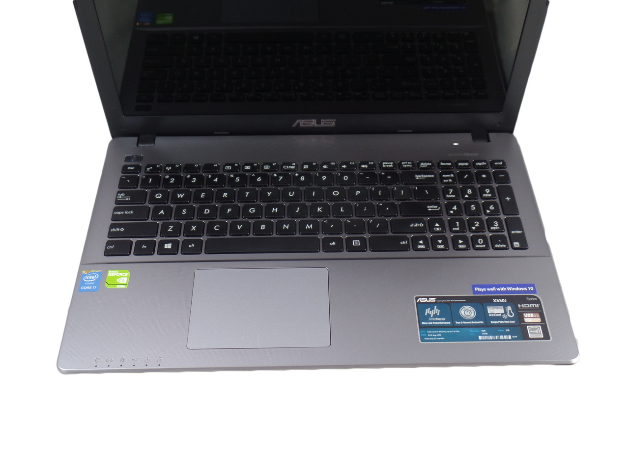 Asus X550JX-MS71 15.6" Laptop Intel i7 8GB Memory 1TB HDD Windows 10 VG