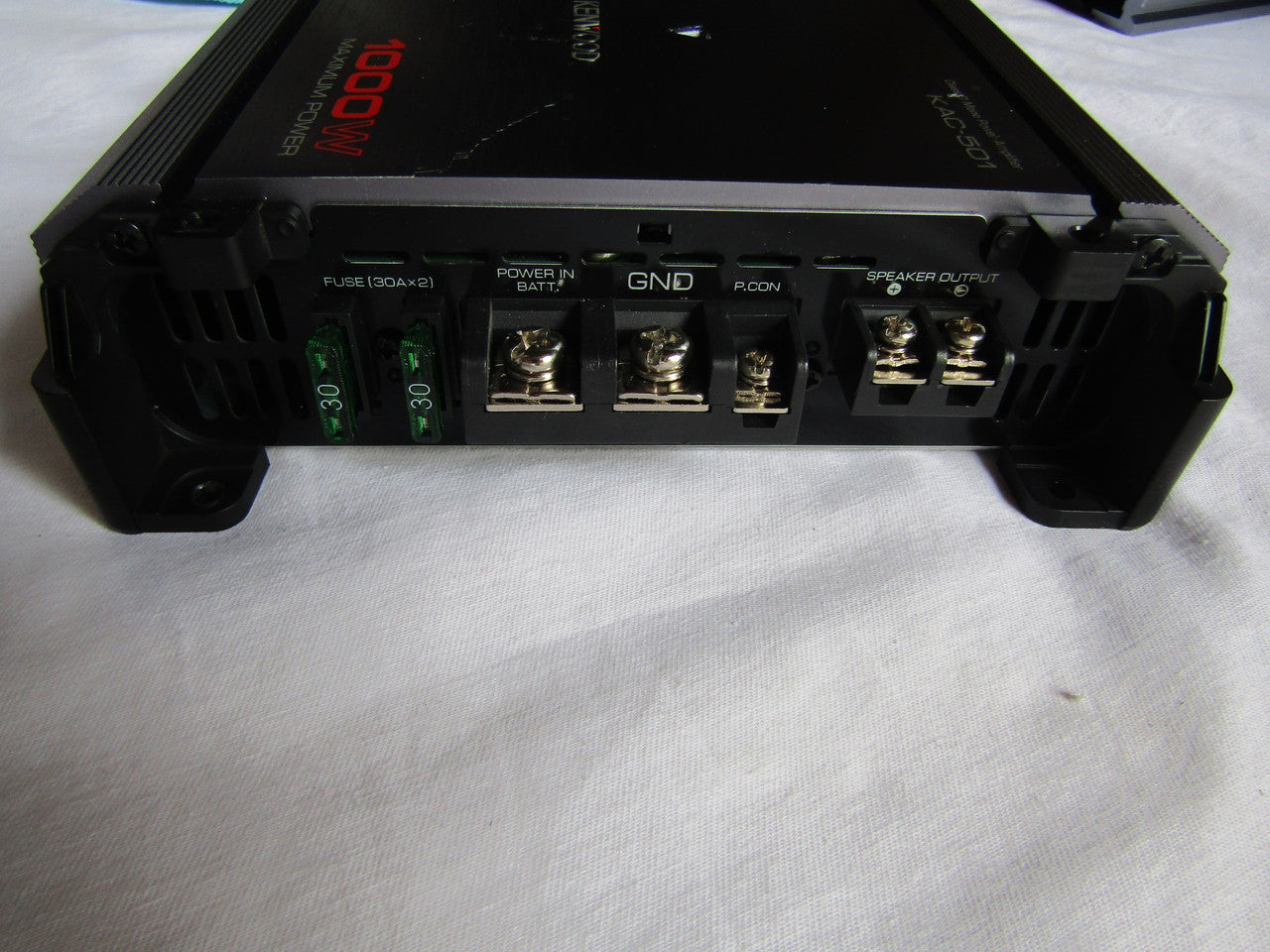 Kenwood KAC-501 1000W Class D Digital Mono MOSFET Amplifier with Variable Low-Pass Crossover - Black/Dark silver  VG