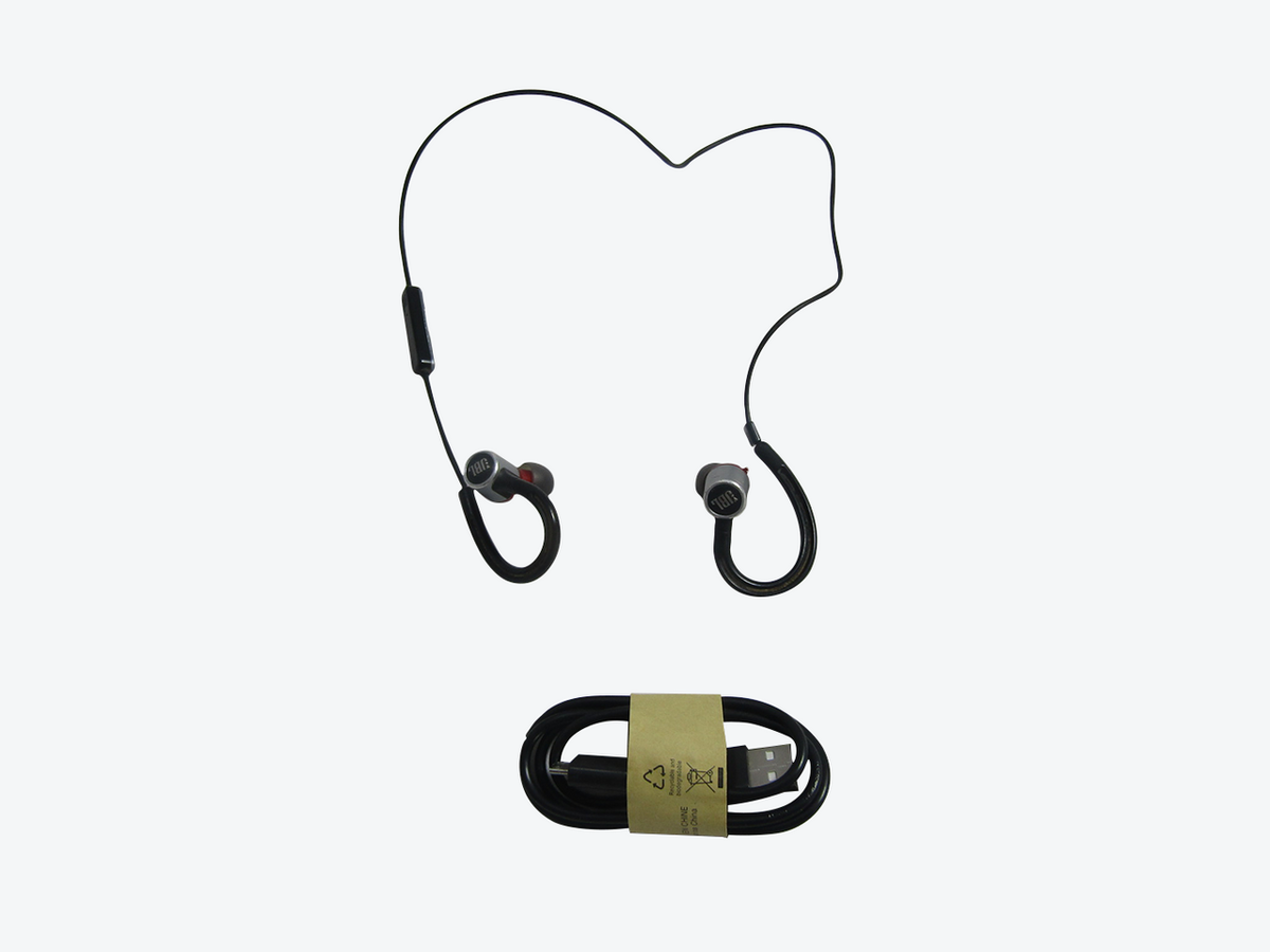 JBL Reflect Contour Bluetooth Wireless Sports Headphones Black VG