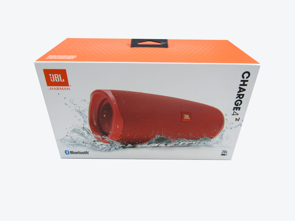 JBL Charge 4 Waterproof Portable Bluetooth Speaker with 20 Hour Battery - Red LN