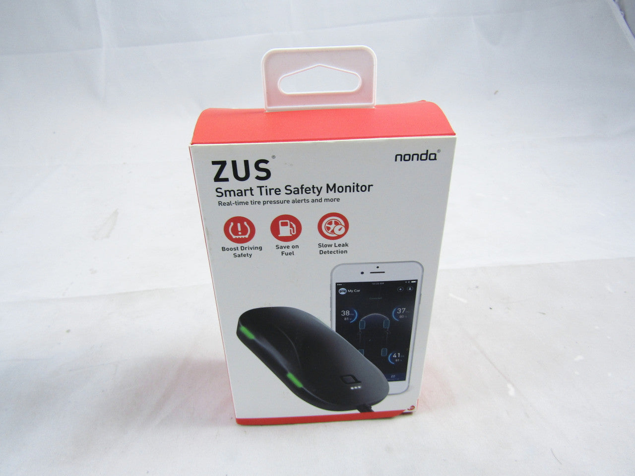 nonda ZUS AccurateTemp Smart Tire Safety Monitor, TPMS with APP, Slow Leak Detection, Real Time Pressure & Temperature Alerts, Tire Pressure Monitoring System with 4 Upgraded External Cap Sensors LN