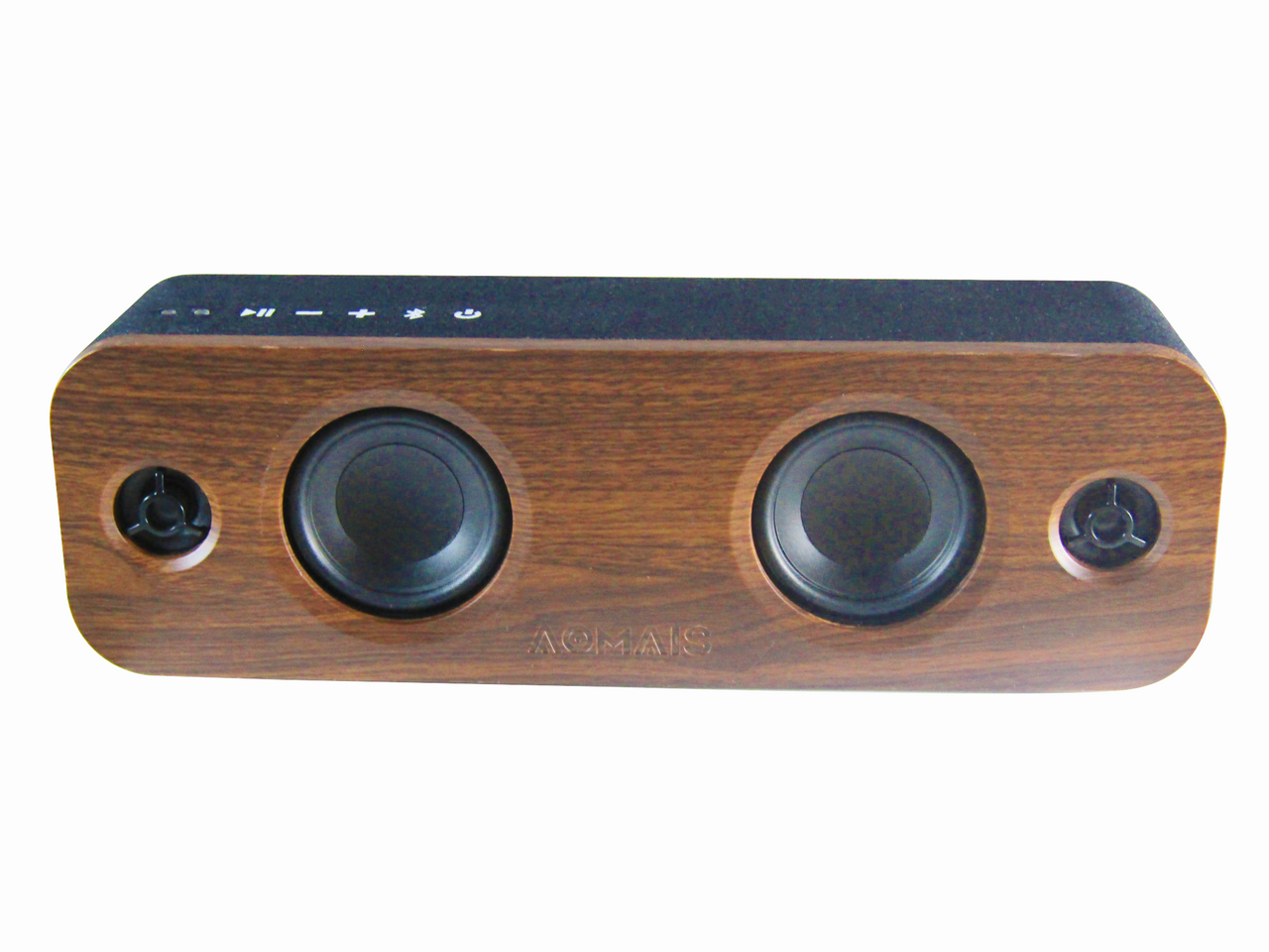 AOMAIS LIFE 30W Bluetooth Speakers Loud Walnut Wood Home Audio Wireless Speaker with Super Bass, 3EQ Modes for Home, Outdoors Party VG