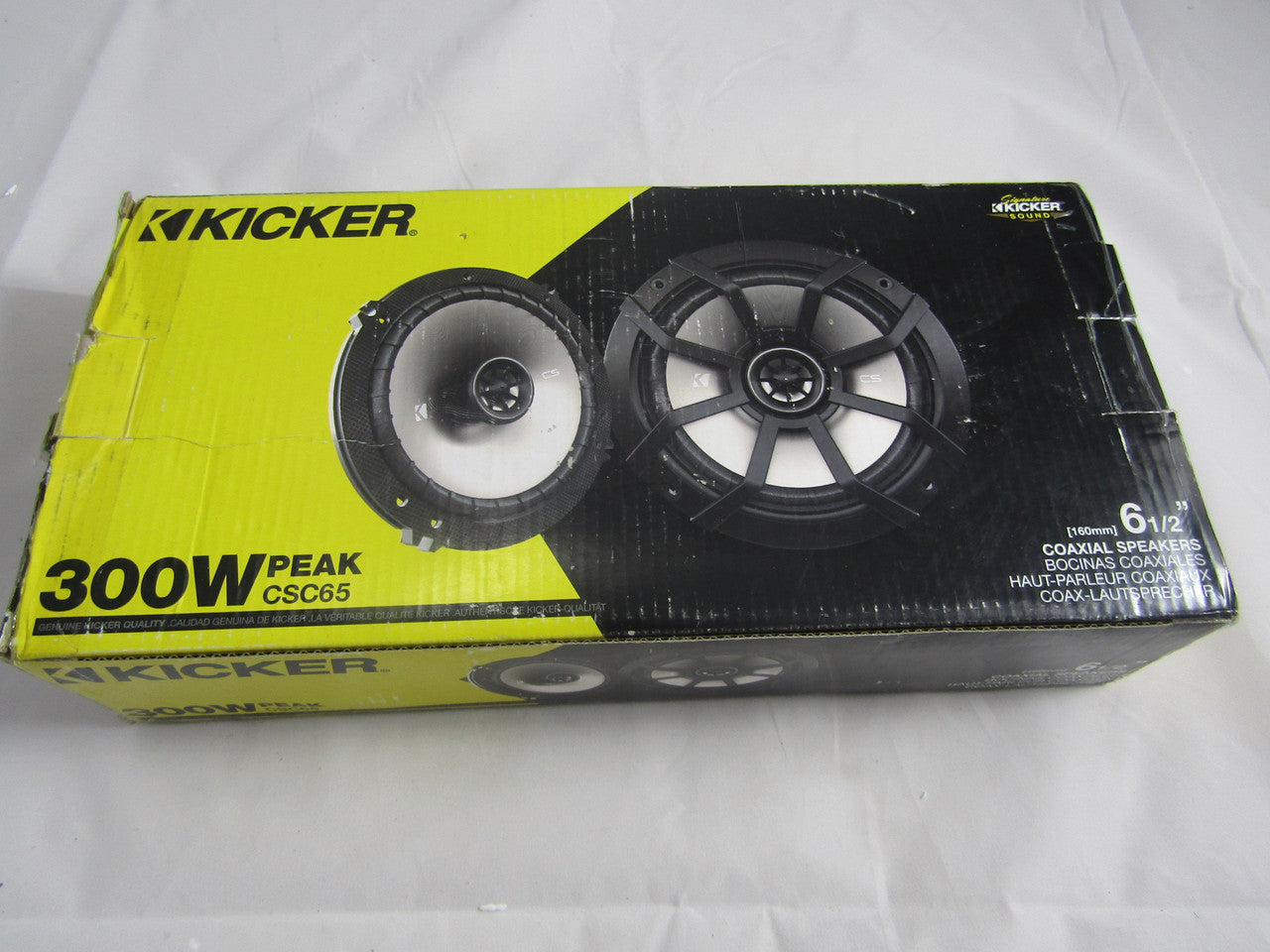 Kicker CSC65 6.5" 2 Way 300W 4 Ohm Coaxial Car Audio Speakers, Pair | 43CSC654 LN