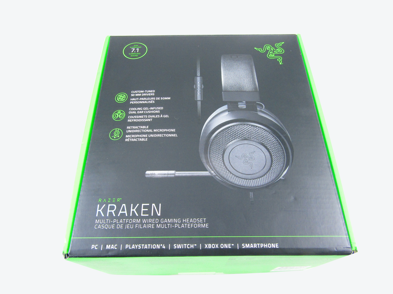 Razer Kraken USB - Black Noise Isolating Over-Ear Gaming Headset LN