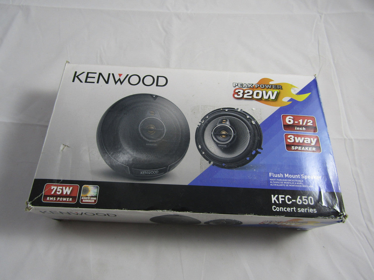 Kenwood KFC-650 6-1/2" 3-Way Car Speakers with Polypropylene Cones (Pair) LN
