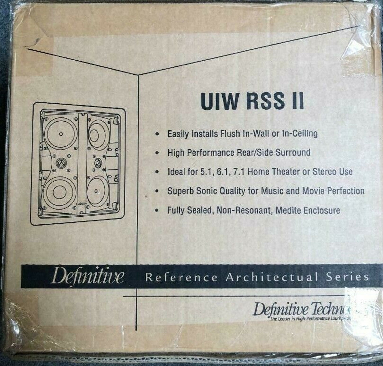 Definitive Technology UIW RSS II: Reference In-Ceiling/In-Wall Bipolar Loudspeaker