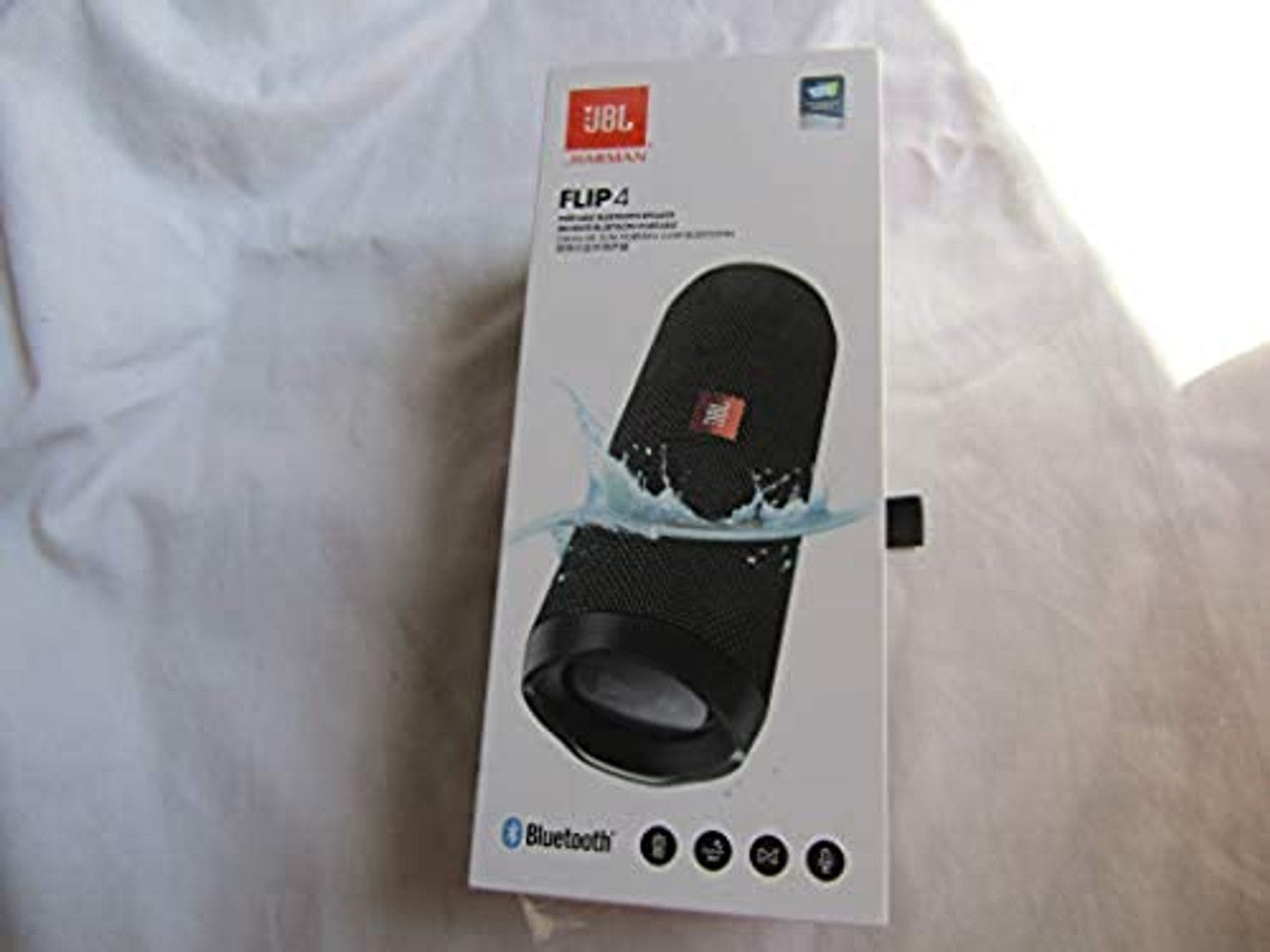JBL Flip 4 Waterproof Portable Bluetooth Speaker - Black LN