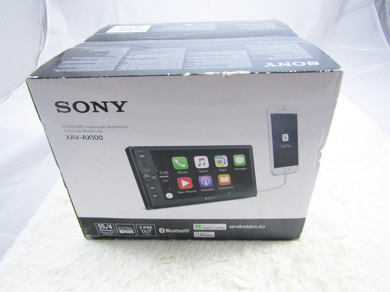 Sony XAV-AX100 6.4" Car Play/Android Auto Media Receiver with Bluetooth