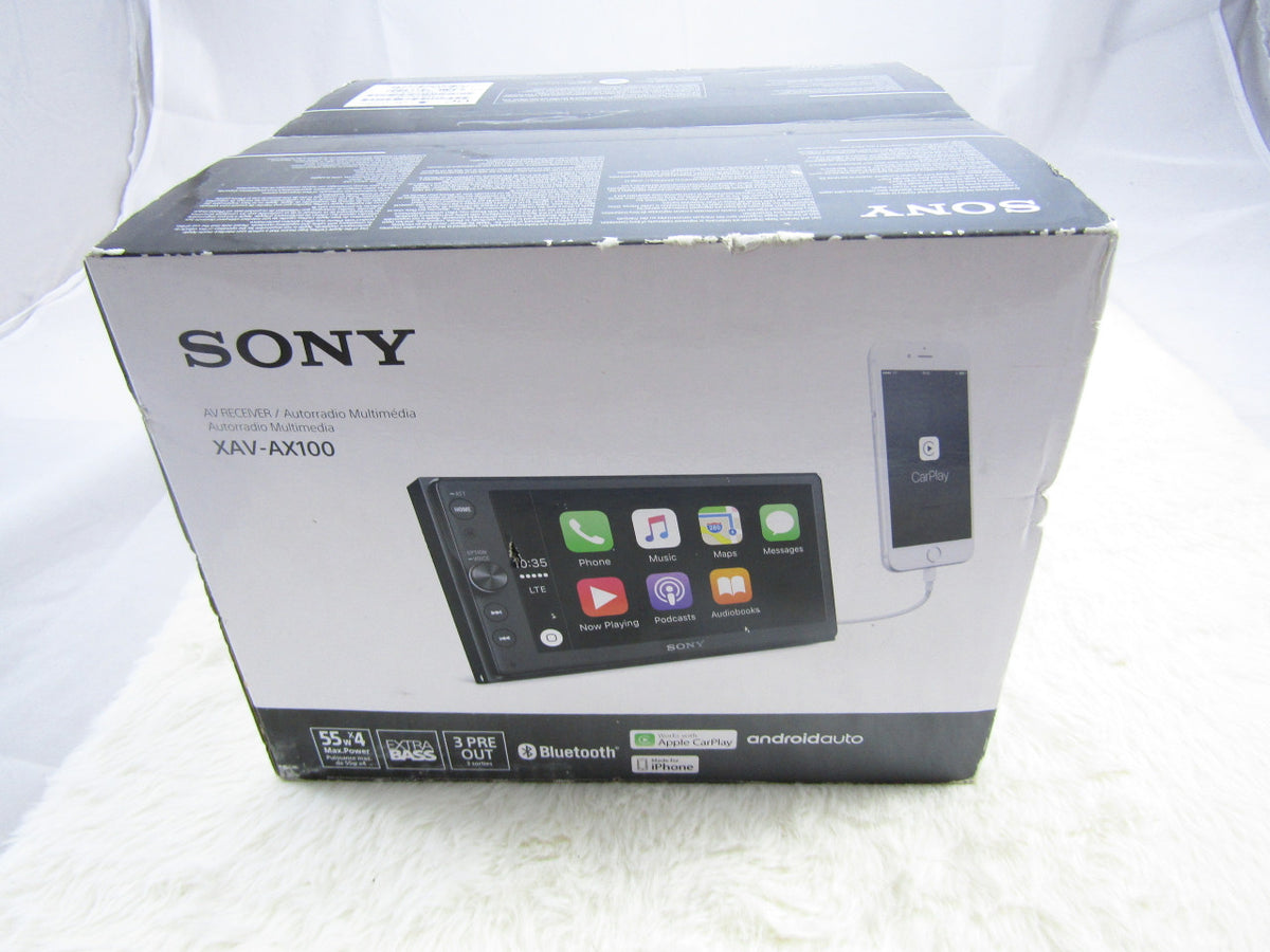 Sony XAV-AX100 6.4" Car Play/Android Auto Media Receiver with Bluetooth