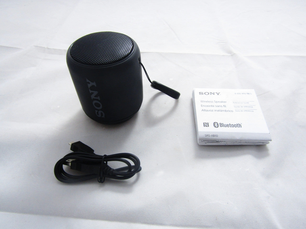 Sony SRS-XB10 Portable Wireless Bluetooth Speaker (Black) w/ 10ft Audio Cable LN