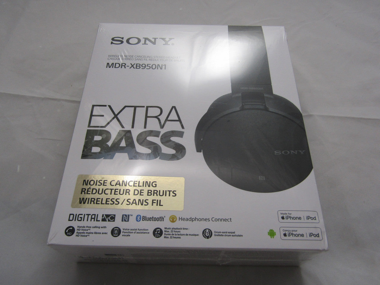 Sony MDRXB950N1/B Extra Bass Wireless Noise Canceling Headphones, Black
