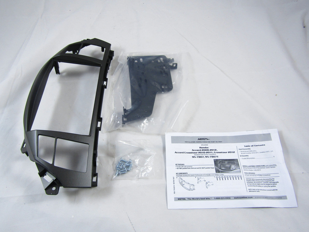 Metra 95-7807T Double DIN Radio Installation Kit for Select 2008-2012 Honda Vehicles LN