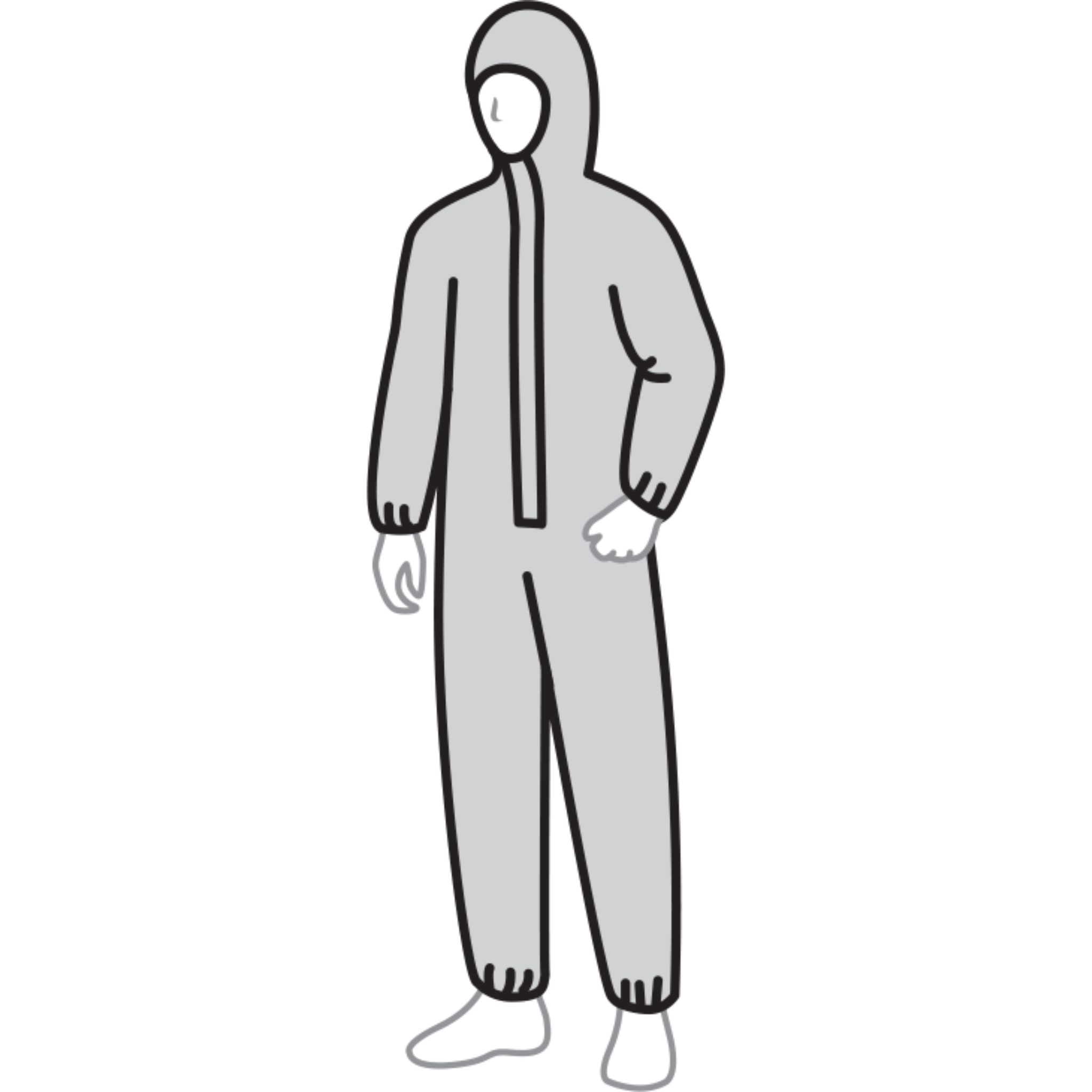 Microporous Polypropylene <br> Coverall With Hood Elastic <br> Wrists Ankles and <br> Zipper Front <br> 38347