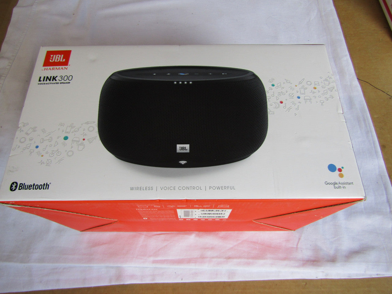 JBL JBLLINK300BLKUS LINK 300 Wireless Speaker with Google Assistant Black LN