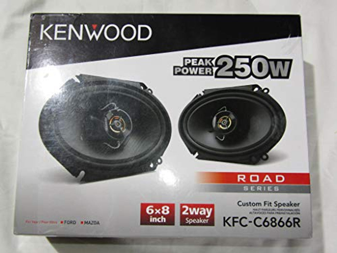 Kenwood KFC-C6866R Road Series 6" x 8" 2-Way Car Speakers with Cloth Cones LN