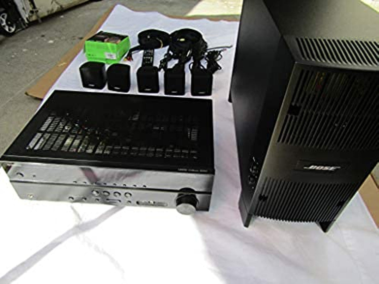 Bose Acoustimass 6 Home Theater System III Yamaha HTR-3066 Receiver Belkin Bluetooth Receiver VG