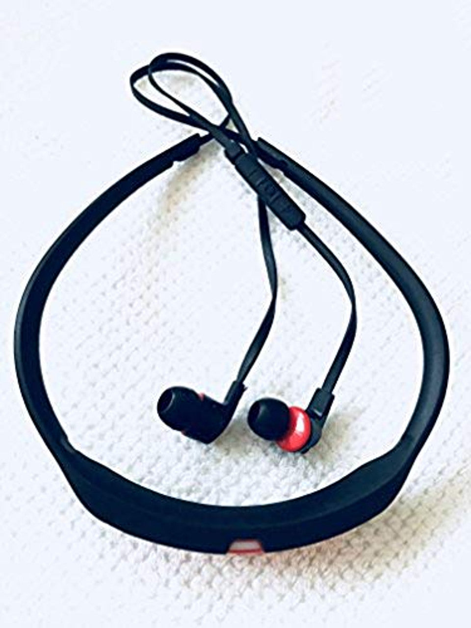 Skullcandy Smokin' Buds 2 in-Ear Bluetooth Wireless Earbuds Microphone, Customizable Fit, Removeable Moldable Collar, 7-Hour Rechargeable Battery, Noise Isolating Supreme Sound, Black/Red VG