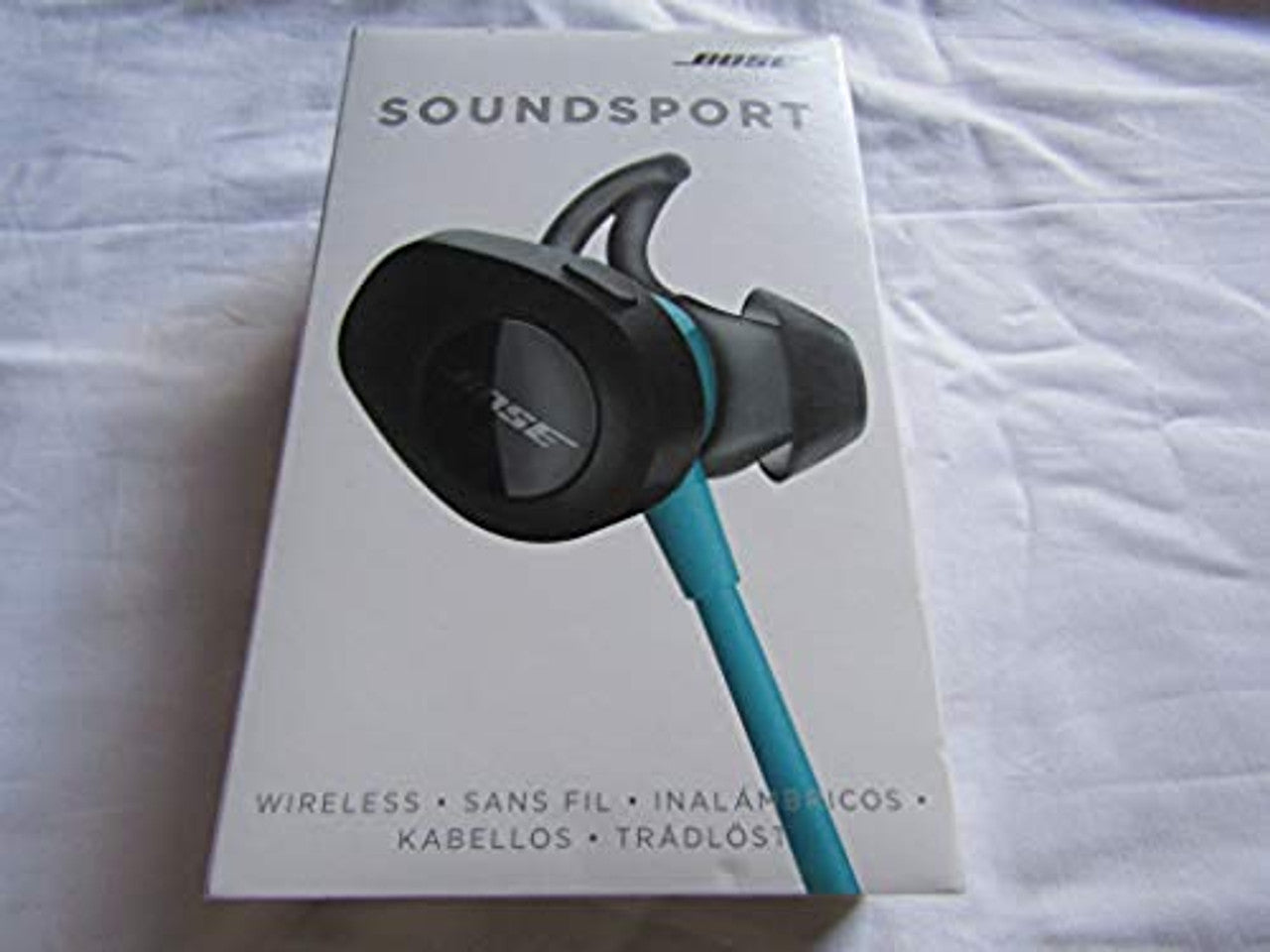 Bose SoundSport Wireless Headphones (Aqua) Wbox