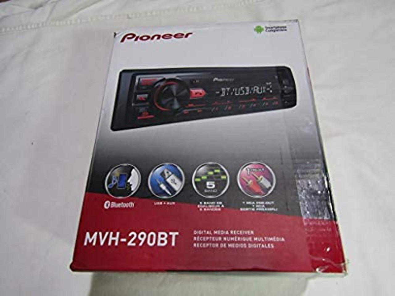 Pioneer MVH-290BT Vehicle Digital Music Player Receivers, Black LN