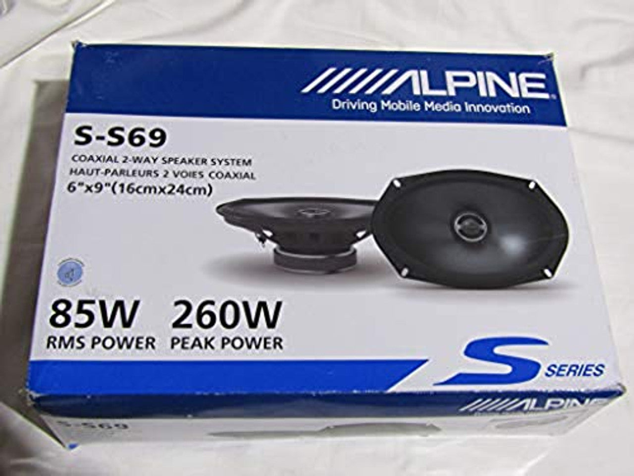 Alpine S-S69 S-Series 6x9-inch Coaxial 2-Way Speakers (pair) LN