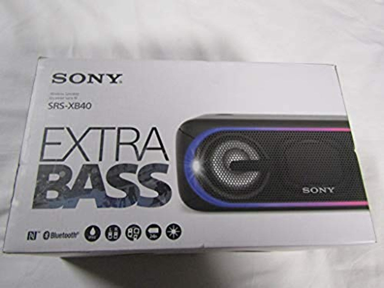 Sony XB40 Portable Wireless Speaker with Bluetooth and Speaker Lights, Black