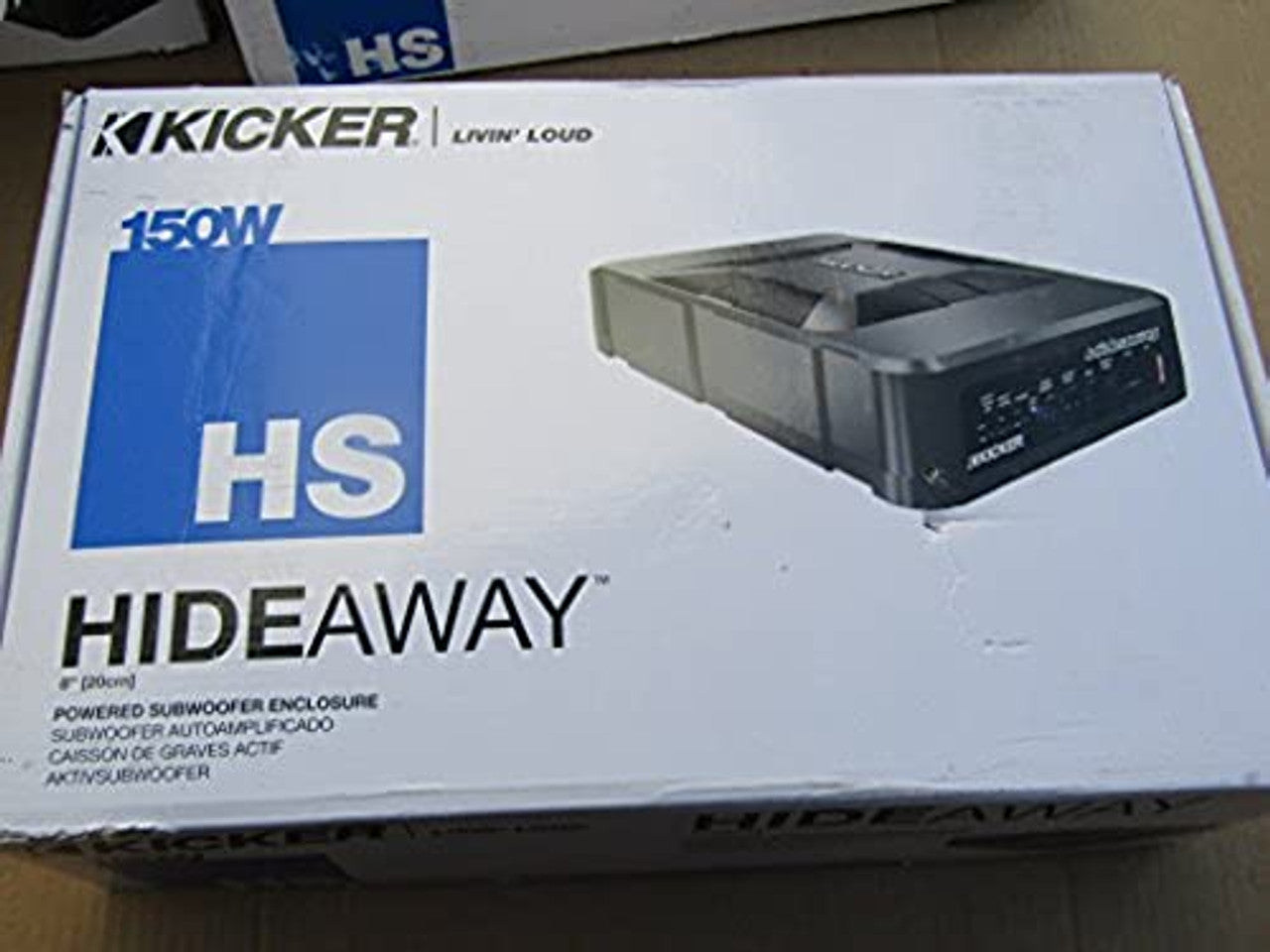 KICKER 11HS8 8" 150W Hideaway Car Audio Powered Subwoofer Sub Enclosure HS8 LN