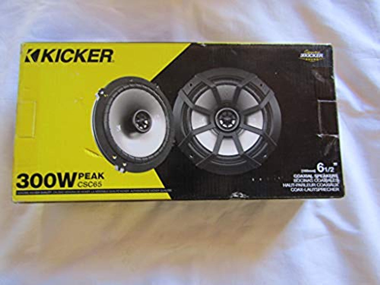 Kicker CSC65 6.5" 2 Way 300W 4 Ohm Coaxial Car Audio Speakers, Pair | 43CSC654 LN