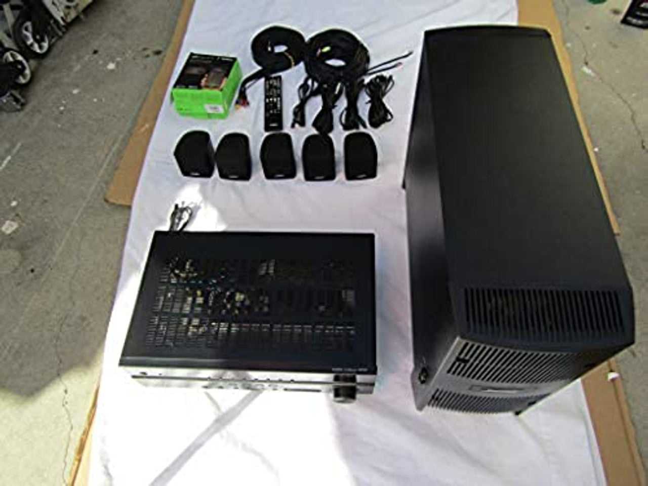 Bose Acoustimass 6 Home Theater System III Yamaha HTR-3066 Receiver Belkin Bluetooth Receiver VG