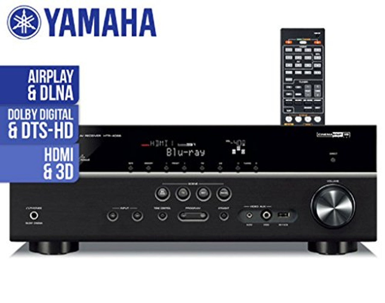 Yamaha HTR-4065BL 5.1-Channel 575-Watt Audio/Video Receiver, Black (Discontinued by Manufacturer)