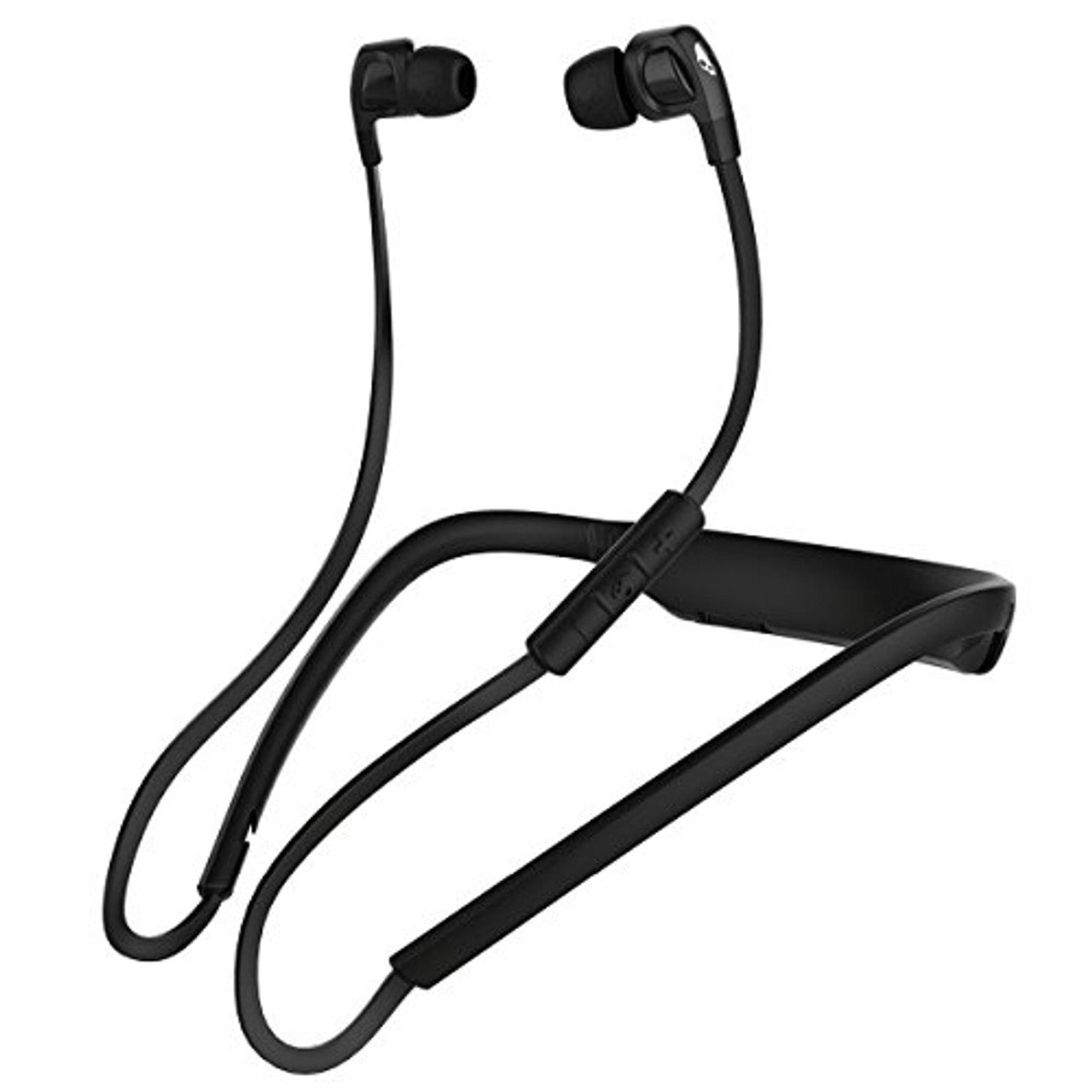 Skullcandy Smokin' Buds 2 In-Ear Bluetooth Wireless Earbuds with Microphone, Customizable Fit, Removeable Moldable Collar, 7-Hour Rechargeable Battery, Noise Isolating Supreme Sound, Black VG