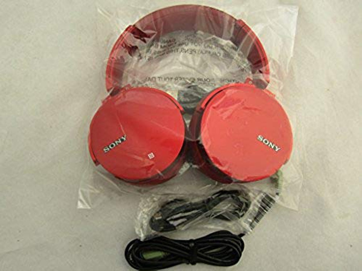 Sony XB950B1 Extra Bass Wireless Headphones with App Control, Red