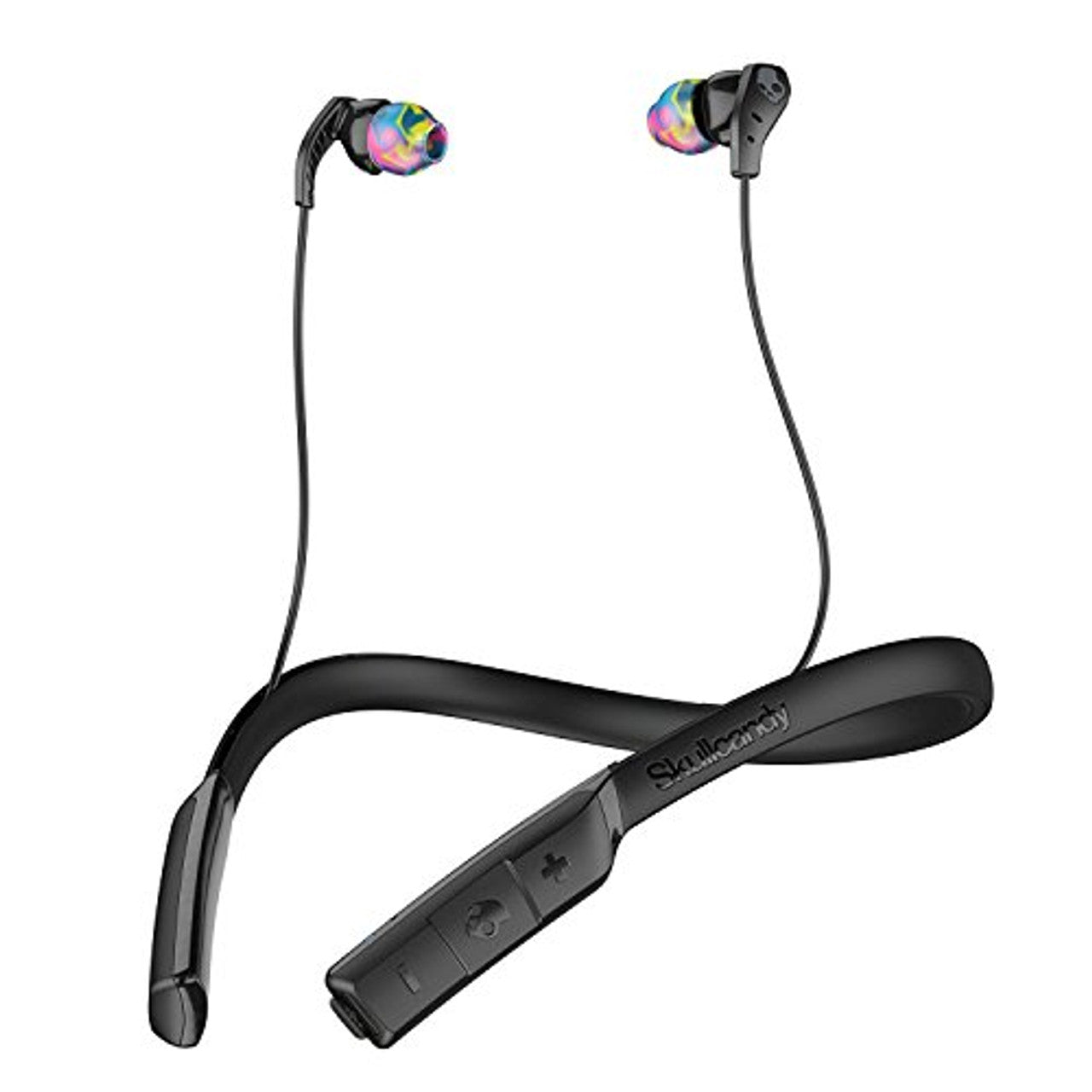 Skullcandy Method Bluetooth Wireless Rechargeable Battery, Perfect for Working Out, Black/Swirl VG