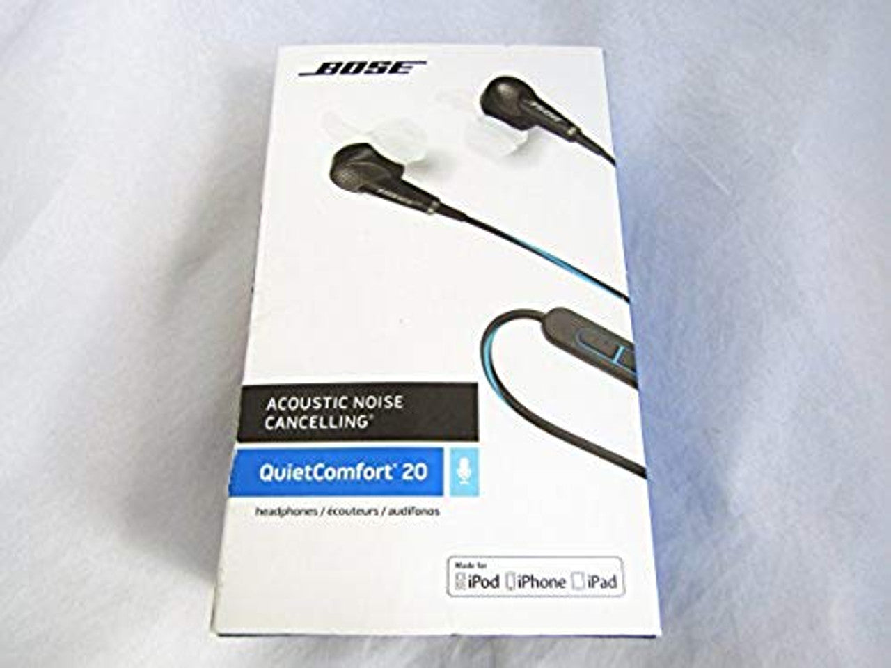 Bose QuietComfort 20 Acoustic Noise Cancelling Headphones, Apple Devices, Black LN