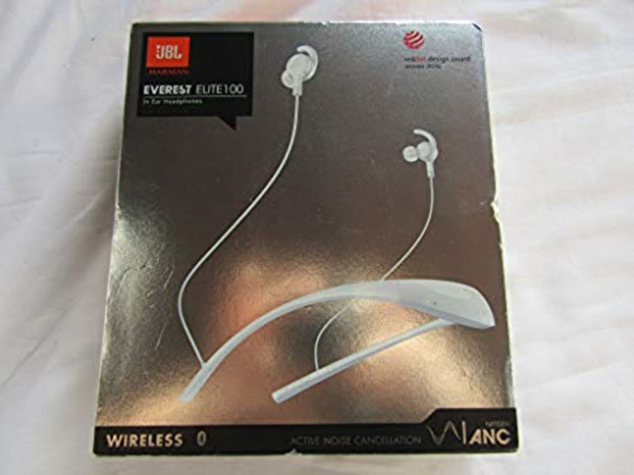 JBLEverest Elite 100 NXTGen Noise-Cancelling Bluetooth in-Ear Headphones White LN