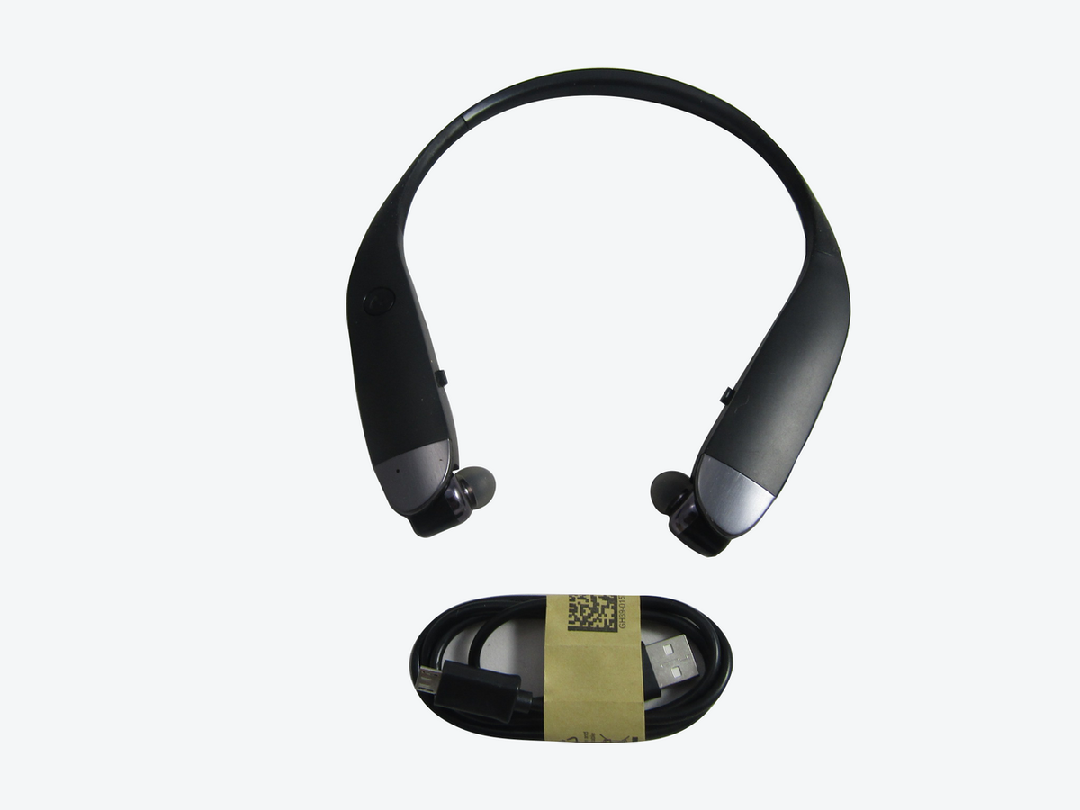 Insignia Wireless in-Ear Behind-The-Neck Noise Reduction Headphones NS-CAHBTEBNC Black VG