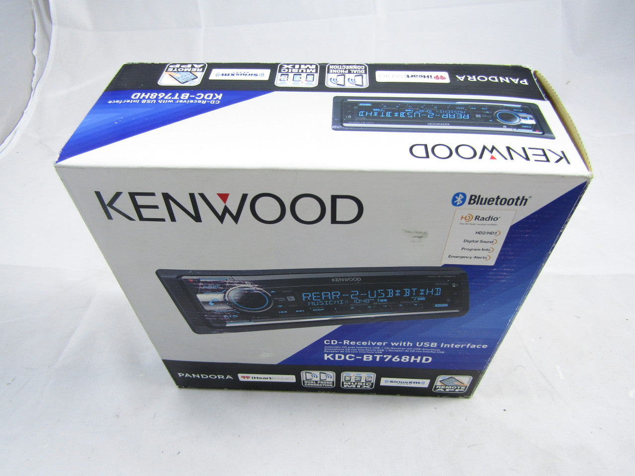 Kenwood KDC-BT768HD In-Dash CD/DM Receiver Built-in Bluetooth Satellite Radio-ready with Detachable Faceplate